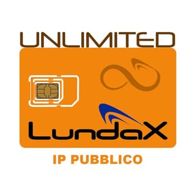 LundaX® SIM ILLIMITATA DATI con IP PUBBLICO | L’unica vera Illimitata, non si ferma e non rallenta mai | Ideale per tutti i device | Router, Videosorveglianza, Allarmi ecc.. | Copertura in Italia, EU