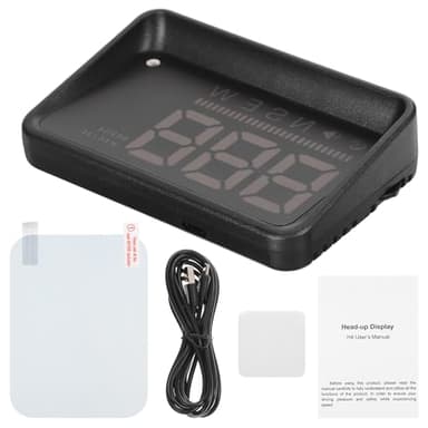 ERINGOGO Display Hud per Auto Nero in Abs Misuratore di Velocità Digitale e Compatibilità per Interni Auto Funzione Multifunzionale e Segnalatore Autovelox