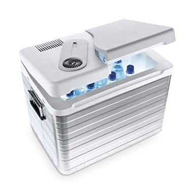 Mobicool Q40 AC/DC - Frigorifero Portatile Elettrico in Alluminio, 39 L, 12 V e 230 V per Auto, Camion, Barche, Camper e Prese, Alloggiamento in Alluminio