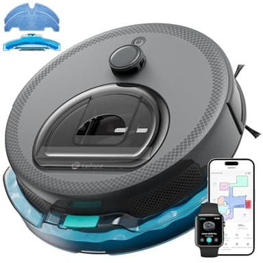 LEFANT M330Pro Robot Aspirapolvere Lavapavimenti con Mappatura, Navigazione dToF, Zona vietata, Evitamento ostacoli PSD, Aspirazione 5000Pa, 150 minuti, Pulizia programmata, Alexa/APP/WiFi, Grigio