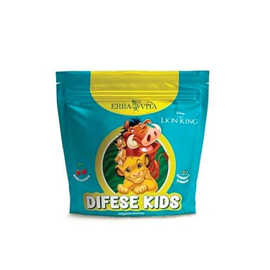 Erba Vita Difese Kids Integratore Alimentare per Bambini, 30 Gummies - A base di Vitamina D3, Vitamina C e Zinco, Contribuisce al Corretto Funzionamento del Sistema Immunitario