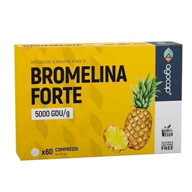 Bromelina 5000 GDU/g con Tarassaco – Integratore Alimentare con Bromelina da Ananas ad Alta Titolazione – 60 Compresse – Agocap