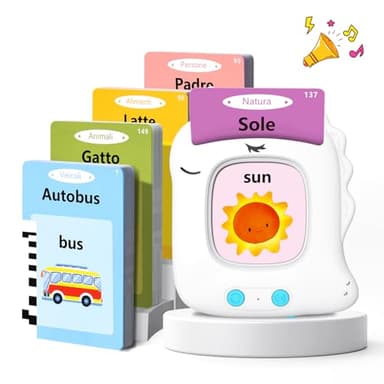 Talking Flash Cards Schede Flash Cards Parlanti 224 Parole Unicorno Flash Cards Bambini 3+ Anni Giocattoli Educativi per Bambini Autismo e Logopedia Giochi Montessori Regali di Compleanno