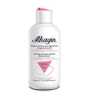 Alkagin Detergente Lenitivo per l'igiene intima a base di Malva, Tiglio e Calendula, pH leggermente alcalino, Formato 250ml