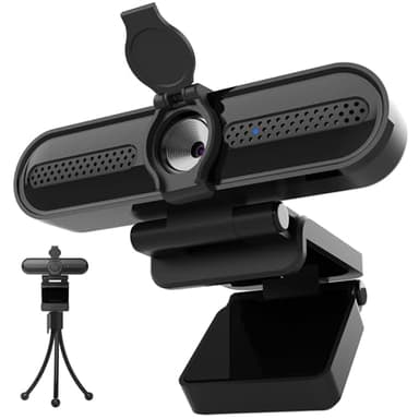 VIZOLINK W4DS 2K Webcam PC con Microfono, Autofocus, Riduzione Rumore, 78° View, Plug&Play, HD Webcam 1080P 60FPS per Videochiamate, Conferenza, Studio e Streaming, Mac OS/Windows/Linux/Chrome
