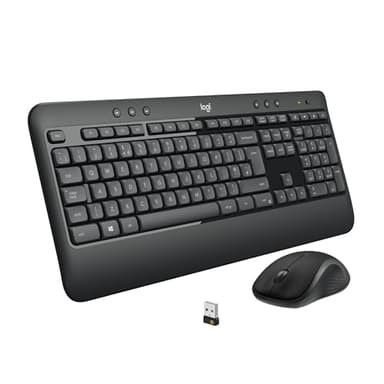 Logitech MK540 Advanced Combo Tastiera e Mouse Wireless per Windows, Ricevitore USB Unifying 2,4 GHz, Tasti di Scelta Rapida Multimediali, Durata Batteria di 3 Anni, PC, Laptop, Italiano QWERTY - Nero