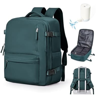 WEFLIER Zaino Sottovuoto Viaggio con Pompa, Zaino con sottovuoto incorporato Zaini da Easyjet 45x36x20 Cabina Aereo Bagaglio a Mano Compressione, blau