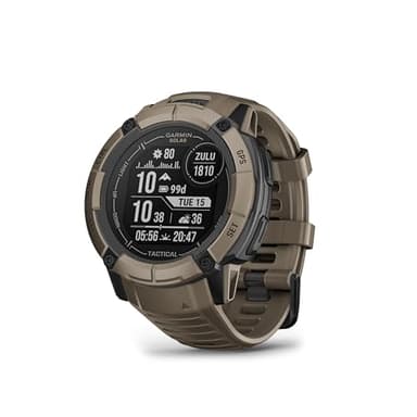 Garmin Instinct 2X Solar, Tactical, Smartwatch, 50mm, Ricarica solare, Autonomia infinita, Torcia LED, Calcolatore balistico, Kill Switch, Visore notturno, GPS, Cardio, SpO2, Pay (Coyote Tan)