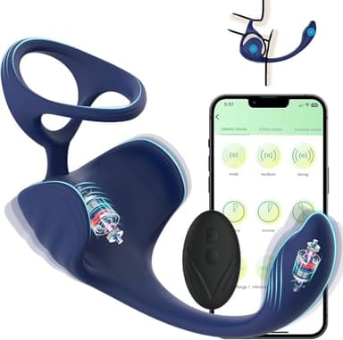 2 Motori Màssaggiatòre Prǒstаta, Mașsaĝgiațore Ānalẹ Uomo, APP e Telecomando Controllo, Ānalè Pluĝ, 6 Modalità di Màssàggio, Ricaricabile USB, Impermeabile