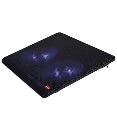 NGS JetStand - Supporto di Raffreddamento per Laptop Fino a 15,6", Altezza Regolabile, Ventole Silenziose, Porta USB, Luce LED, Rete Metallica