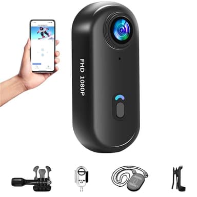 Baobylon Mini Action Cam 1080P WIFI Fotocamera Sott'acqua 30M Videocamera Telecamere Nascoste Bodycam Polizia Professionale Body Cam e Accessori Fotocamera per Conferenze Viaggio Animali Esterno