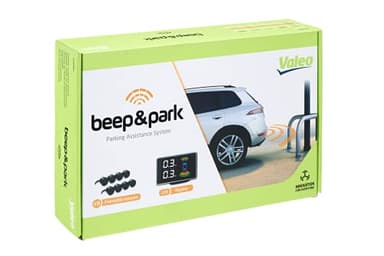 VALEO 632202 - Sistema di assistenza al parcheggio - Kit Beep&Park: 8 sensori - 1 display LCD, Installazione anteriore e posteriore