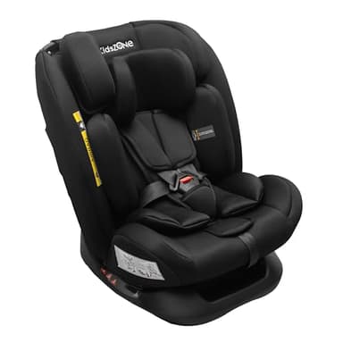 KidsZone Seggiolino Auto senza Isofix 0-36 kg i-Size (40-150 cm) - Seggiolino Auto Gruppo 0/1/2/3 - Regolabile in Altezza, Reclinabile 4 posizioni