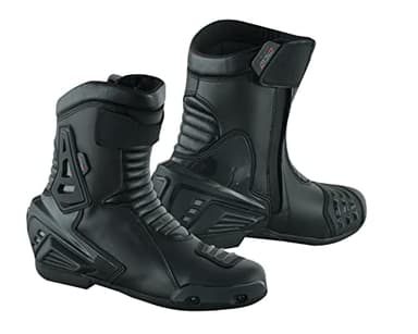 MCW Gear Stivali da moto in vera pelle – Prova la migliore guida con le scarpe sportive da uomo High Tech, Nero , 42 1/3 EU