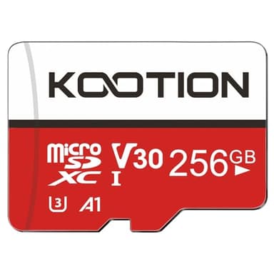 KOOTION 256GB Scheda di Memoria Micro SD U3 (A1 V30 4K) Scheda MicroSDXC 256 Giga UHS-I Memory Card TF, Mini Micro SD Alta Velocità Fino a 100MB/s per Telefono,Videocamera,Gopro