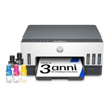 HP Smart Tank Plus 7005 AiO 28B54A, Stampante Multifunzione a Colori, Serbatoio d'Inchiostro ad Alto Volume di Stampa, Fino a 12000 Pagine (Nero) e 8000 Pagine (Colore), F/R Automatica, Wi-Fi, Bianca