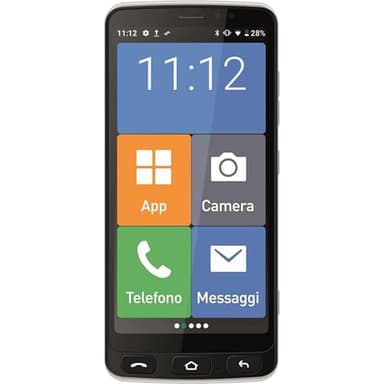 SAIET - Cellulare Smart Senior STS550 Per Anziani 4G e Bluetooth - conTasti e Lettere Grandi - Smartphone con Whatsapp e SOS
