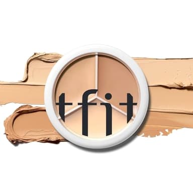TFIT Cover Up Pro Concealer Palette - Crema correttore colore 3 in 1 a copertura totale (idratante, 01 Neutro, 0,52 Oz) per occhiaie e macchie - Correttore occhi ad alta copertura