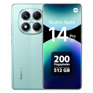 XIAOMI Redmi Note 14 Pro 5G Smartphone, 12 GB RAM 512 GB, 6.67 Inches, Rhythm Eye Protection, Fingerprint Unlock, Dual Card Dual Standby, Curved Screen, NFC, 45W Wired Fast Charging, Verde corallo