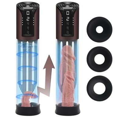 Pompe Per Ingrandimento Pene, Pompa A Vuoto Del Vacuum Device Con 4 Livelli Di Aspirazione, Masturbtore Per Pene Con 3 Maniche In Silicone,Giocattoli Sessuali Maschili
