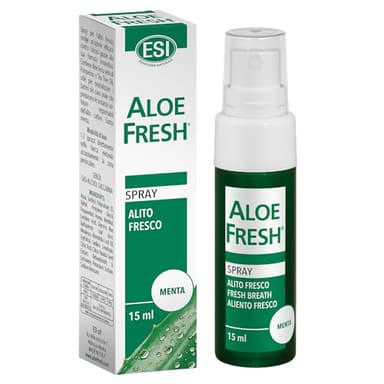ESI - Alito Fresco Spray con Xilitolo e Aloe Vera, Combatte l'Alitosi Neutralizzando i Batteri del Cavo Orale Responsabili dell'Alito Cattivo, Gusto Menta, Senza Alcol, 15 ml