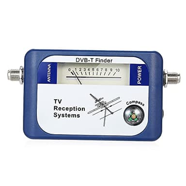 HUIOP Misuratore di Segnale DVB-T, Antenna Digitale terrestre DVB-T con rilevatore di Segnale satellitare Antenna TV terrestre con sistemi di Ricezione TV a Bussola