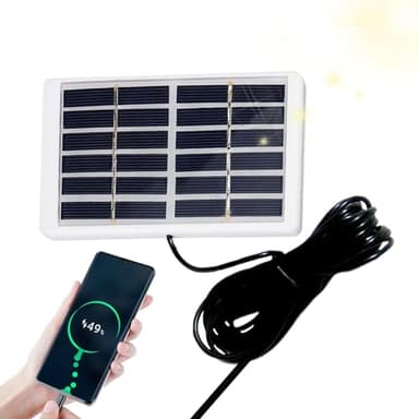 Qkbuza Caricabatterie a pannello solare per campeggio,Caricatore a pannello solare - Caricabatterie rapido Caricabatterie tipo C,Batteria portatile da 1,2 W 6 V, pannello di ricarica solare,