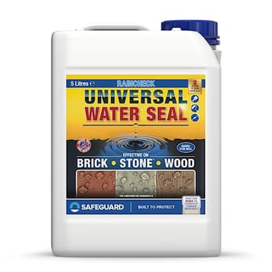 Raincheck Universal Water Seal (5 litri) Protezione impermeabile traspirante e incolore per 10 anni, per muratura, legno e pietra.
