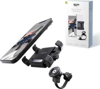 SP Connect Supporto Universale per Cellulare da Bicicletta di Montagna e di Strada - Blocco a Rotazione Brevettato, Forte Presa a Morsetto - Dispositivi Larghi 58-85mm - Accessori per Ciclismo