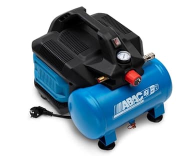 ABAC EASE-AIR 6 Compressore d'Aria Portatile Silenzioso, Compressore Aria Oil-Free, Pressione Massima 8 Bar, Potenza 0,75 Hp, Serbatoio 6 Litri, Rumorosità 49 dB