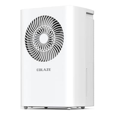 COLAZE Deumidificatore elettrico 12 l/24 h, adatto per ambienti di dimensioni 120 m³ (30 m²), deumidificatore con sbrinamento automatico e livello di riempimento dell'acqua Warn deumidificatore
