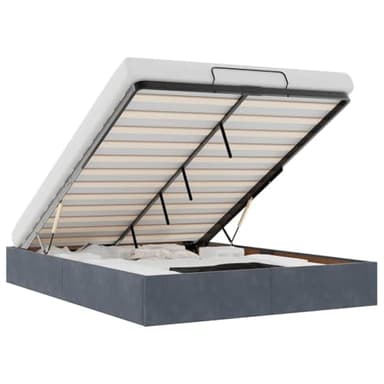 VidaXL Struttura Letto Pouf 140x190 cm Velluto Contenitore Giroletto Imbottito Sottoletto