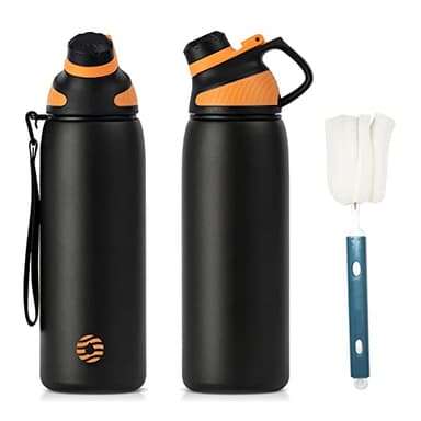Fjbottle Borraccia Termica con Tappo magnetico 1L, 800ml, 600ml, 400ml Bottiglia Termica per Bambini - Senza BPA/Senza Perdite Borracce acciaio inox per Scuola, Sport, Palestra, Ciclismo