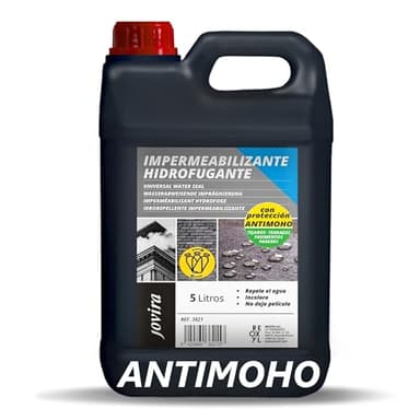 JOVIRA PINTURAS Impermeabilizzante Trasparente 5 L | Impermeabilizzazione Invisibile, Nessuna Generazione di Film, Protezione Totale su Facciate, Cemento, Terrazze, Tetti (5 Litres, Anti-muffa) C-12