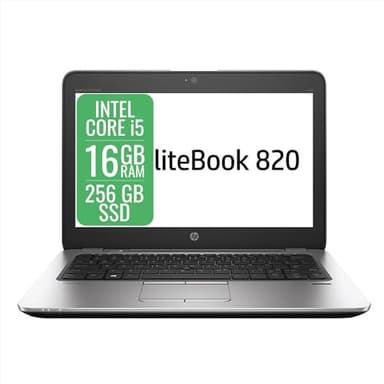 HP EliteBook Pc Portatile Notebook Intel Core i5 6th, Ram 16Gb, SSD 256Gb, Display da 12.5", WiFi, BT, CAM, Windows 11 Pro + Libre Office (Ricondizionato)