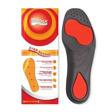 REPOSA Step Active - Solette Scarpe Gel da Lavoro Uomo Donna, Suole Scarpa Antinfortunistica Ideali per il Lavoro Sport e Uso Quotidiano, Azione Antishock e Cuscinetti per Tallone per Postura Corretta
