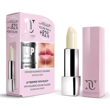 Natur Unique - IALUCOLLAGEN LIP VOLUME XXXL Volume | Trattamento Rimpolpante con Acido Ialuronico e Collagene| Lip Plumper, Rimpolpante Labbra, Idratante Labbra | Made In Italy | 4.2ML