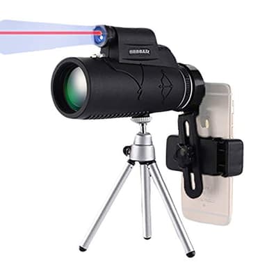 TELESCOPIO ZOOM 12X50 HD CON TREPPIEDI PER FOTO CON SMARTPHONE CON LED E LASER - CANNOCCHIALE STELLE