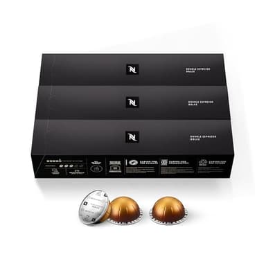 Nespresso Capsule Vertuo, Double Espresso Dolce, 30 cialde Espresso, Brews 76,5 g.