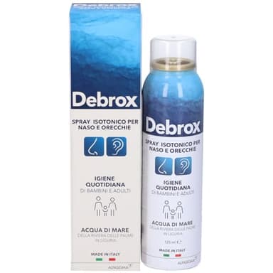 Debrox spray isotonico naso e orecchie 125 ml – soluzione delicata di acqua di mare per igiene nasale e auricolare, rimozione cerume e detersione quotidiana