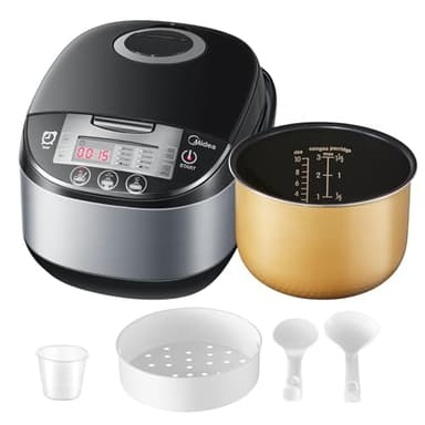 Midea Cuociriso, multicooker con 11 programmi, Rice Cooker da 1,8 l a 10 persone, fornello lento con vapore, pentola interna di alta qualità, funzione di mantenimento del calore, timer, tecnologia a 6