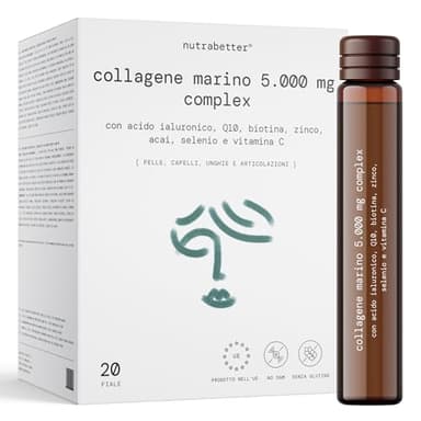 Collagene marino idrolizzato da bere AQUACOL® 5.000 mg |+ Acido ialuronico 200 mg + Q10 |Collagene liquido da bere |+ Vitamina C, Biotina, Selenio, Zinco e Acai |Articolazioni, pelle, capelli e unghie
