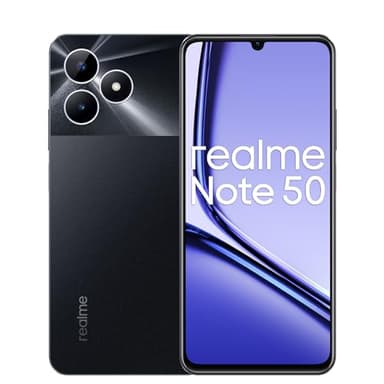realme Note 50 Smartphone 3+64 GB, Display da 90 Hz, Protezione di fluidità di utilizzo per 48 mesi, Fotocamera AI da 13MP, Batteria di lunga durata da 5.000mAh, Midnight Black(no adapter)
