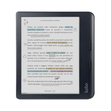 Kobo Libra Colour | eReader | Display antiriflesso a colori E Ink Kaleido™ 3 da 7” | Modalità Scura| I Audiolibri | Impermeabile (Nero)