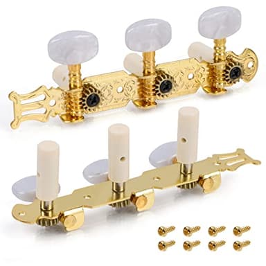 2 Pezzi Piroli Accordatura per Chitarra Tuning Piroli Testa Meccaniche per Chitarra Classica 3L3R Perno di accordatura per Corde di Chitarra Tuning Pegs Teste della Macchina per Chitarra