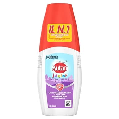 Autan Junior Vapo per Bambini oltre 2 Anni, Insetto Repellente e Antizanzare Tigre e Comuni, 1 Confezione da 100 ml, Dermatologicamente Testato, Spray
