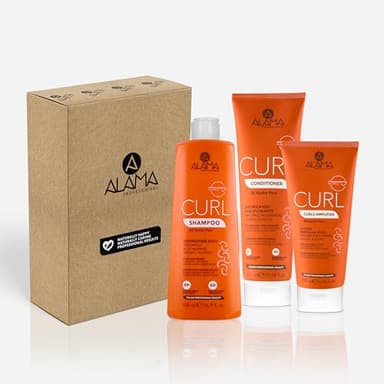 Alama Professional Kit Curl: Curl Shampoo 500ml, Curl Balsamo 300ml, Fluido Modella Ricci 200ml