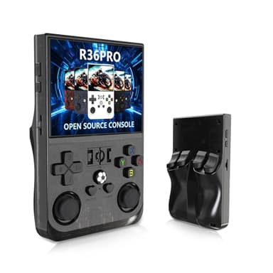 Console di Gioco Portatile R36PRO, Console di Gioco Open Source 640x480 da 3,5 Pollici, Supporta Oltre 60 Emulatori di Giochi Multipli Doppio (64GB)