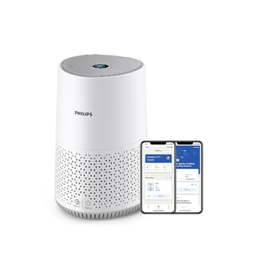 Philips Purificatore d'Aria Serie 600, Sensore Intelligente, ideale per le allergie, il filtro HEPA rimuove il 99,97% degli inquinanti, Copre fino a 44m2, controllo tramite App, Bianco (AC0651/10)
