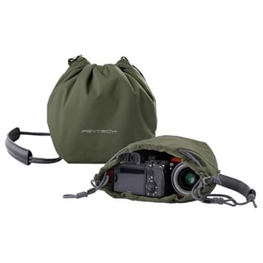 PGYTECH OneGo Borsa a Tracolla per Fotocamera con Coulisse, Custodia Morbida Compatibile con Fotocamere Mirrorless Nikon/Canon/Sony/Fuji/Action/DJI OSMO Pocket 4/3, Verde